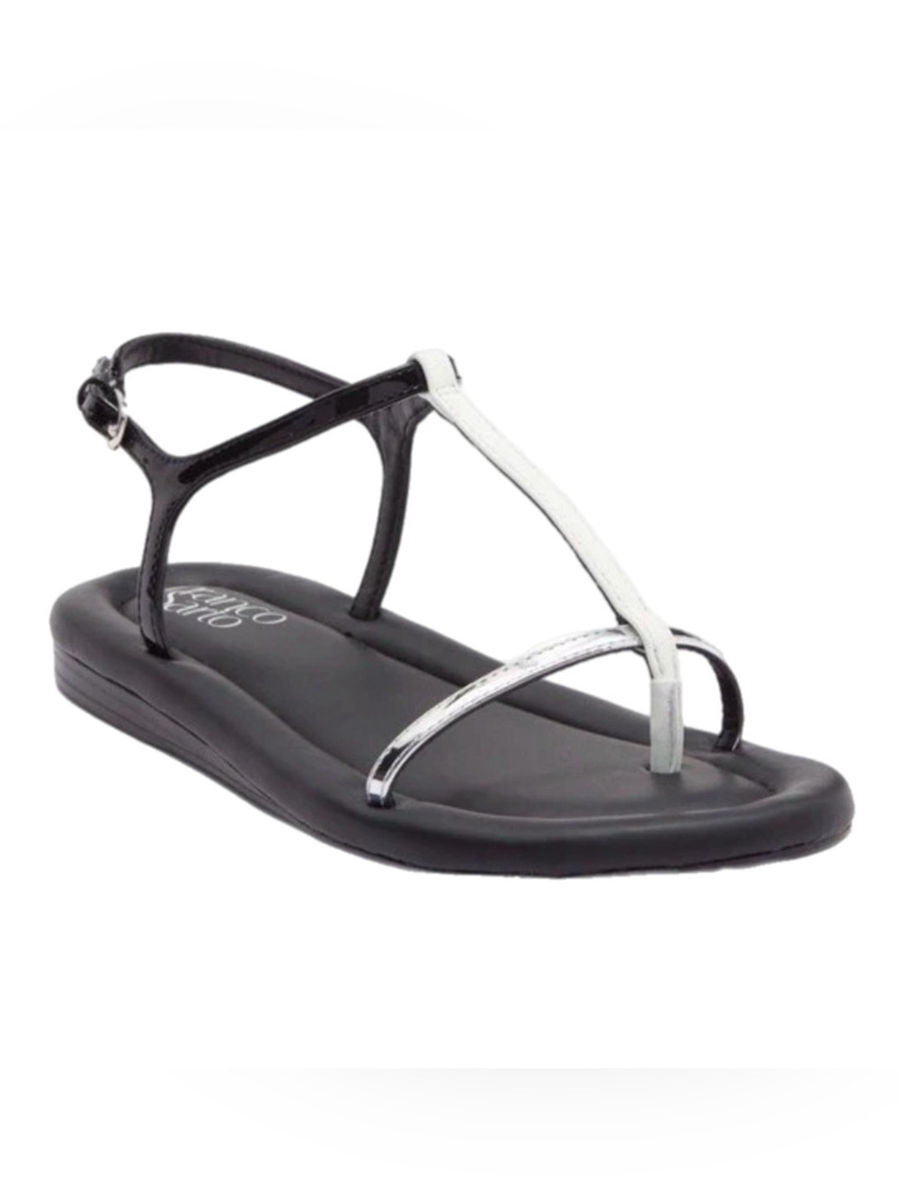 Franco Sarto | Joela Sandal | Black/White/Silver | NEW W/O BOX Size 7.5